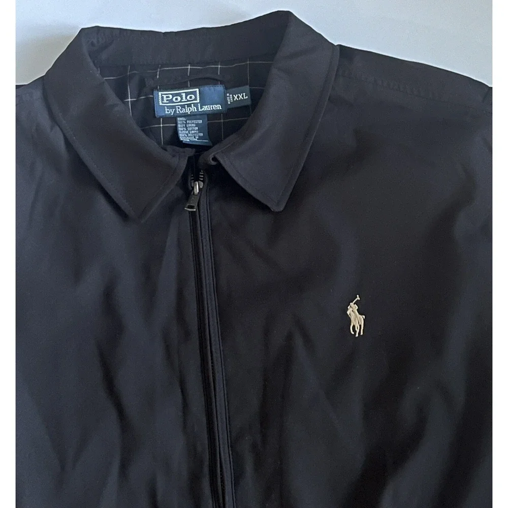 Polo Ralph Lauren Men's Jacket 100% Polyester XXL Full Zip‎ Black